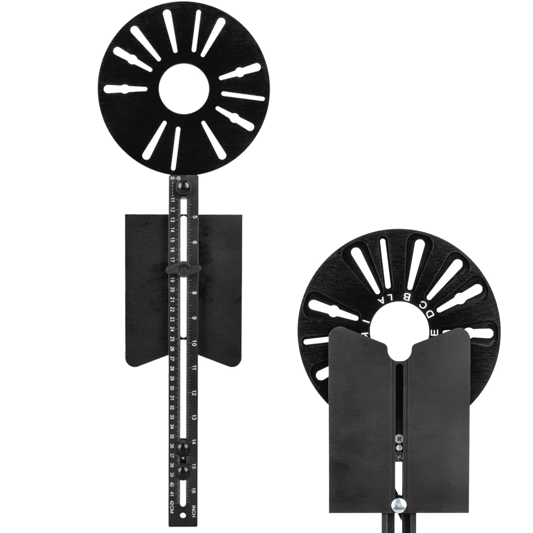 New Universal Router Circle Cutting Jig For Straight Or Cylindrical Edges, Aluminum Router Jig For Cutting/Routing Circles, Router Guide For Woodworking Edging Projects(Black)