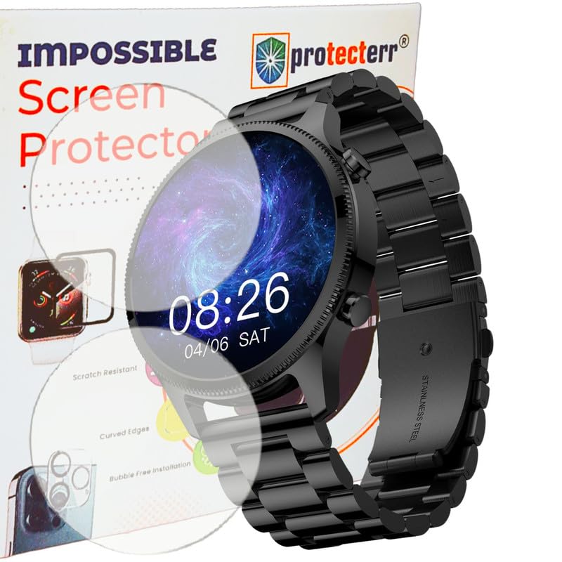 Image of 2 Pack | Screen Protector Guard for Noise Halo Plus | 1.46 inch | Smartwatch - Flexible & Ultrathin TPU Film, 9H Scratch Resistant, Bubble Free - Not a Tempered Glass