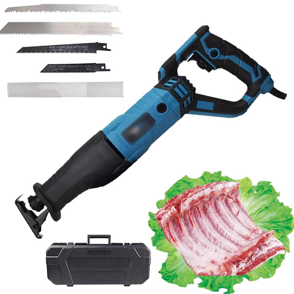 Aycdl Bone Saw Cordless, 1300W Electric Bone Saw Butchers Saw For Frozen Meat, Commercial Electric Reciprocating Saws With Stainless Steel Saw Blade, Multifunctional Machine Fr