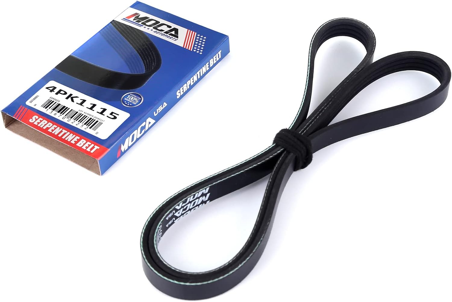 MOCA 4PK1115 EPDM Serpentine Belt Fits 99-02 Honda Accord 3.0L V6 & 99-04 for Tacoma 2.7L L4