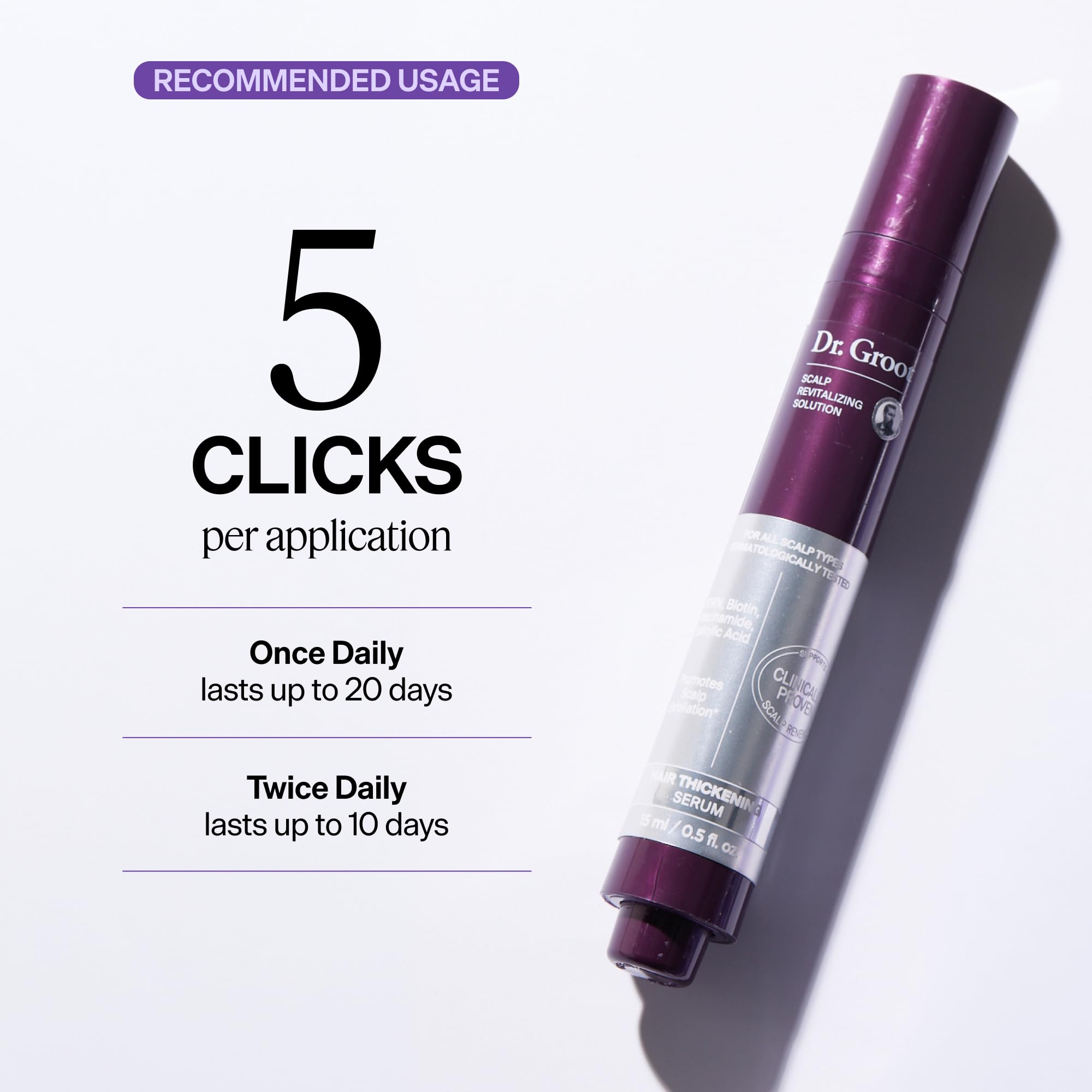 Dr. Groot Award-Winning Hair Thickening Serum for Thinning Hair