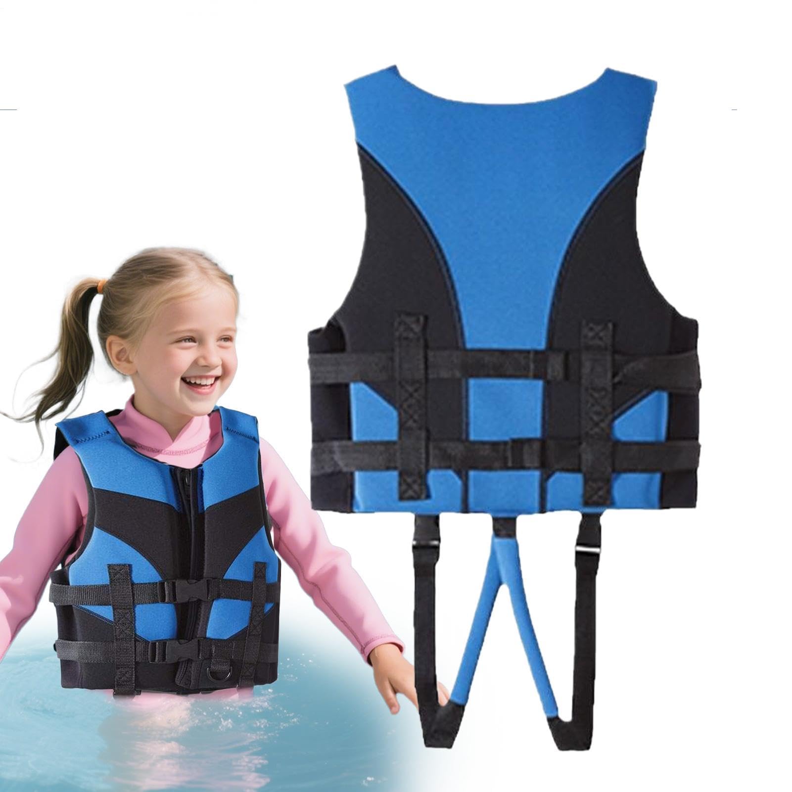 Genérico Chaleco Salvavidas para Niños, Chaleco Flotador para Niños, Ayuda para Natación en Lago Playa Pesca Kayak Piscina Parque Acuático