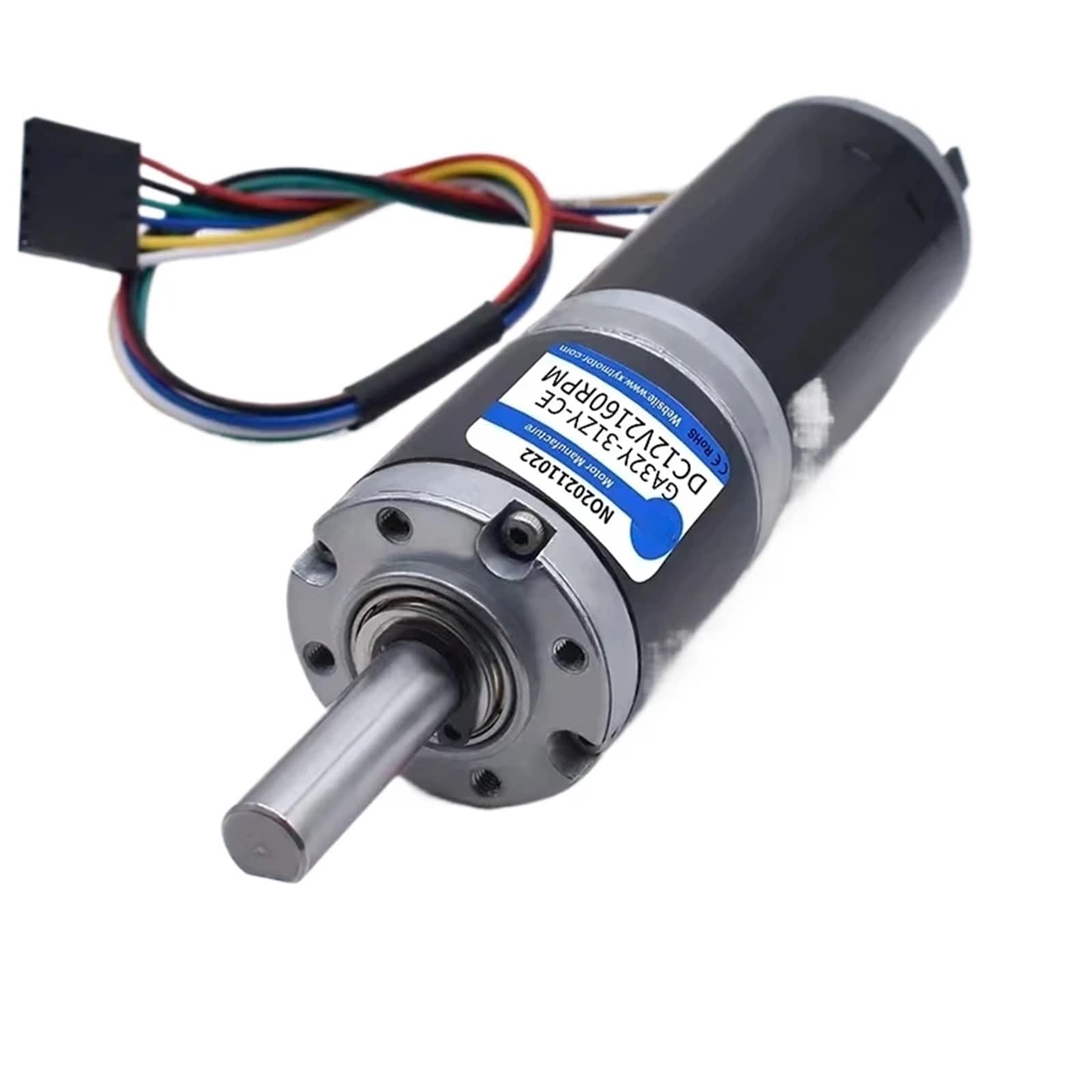 32MM 32-31ZY con encoder 12V24V DC Motore a spazzole con riduzione epicicloidale Velocità regolabile avanti e indietro(8mm shaft,30RPM,24V)