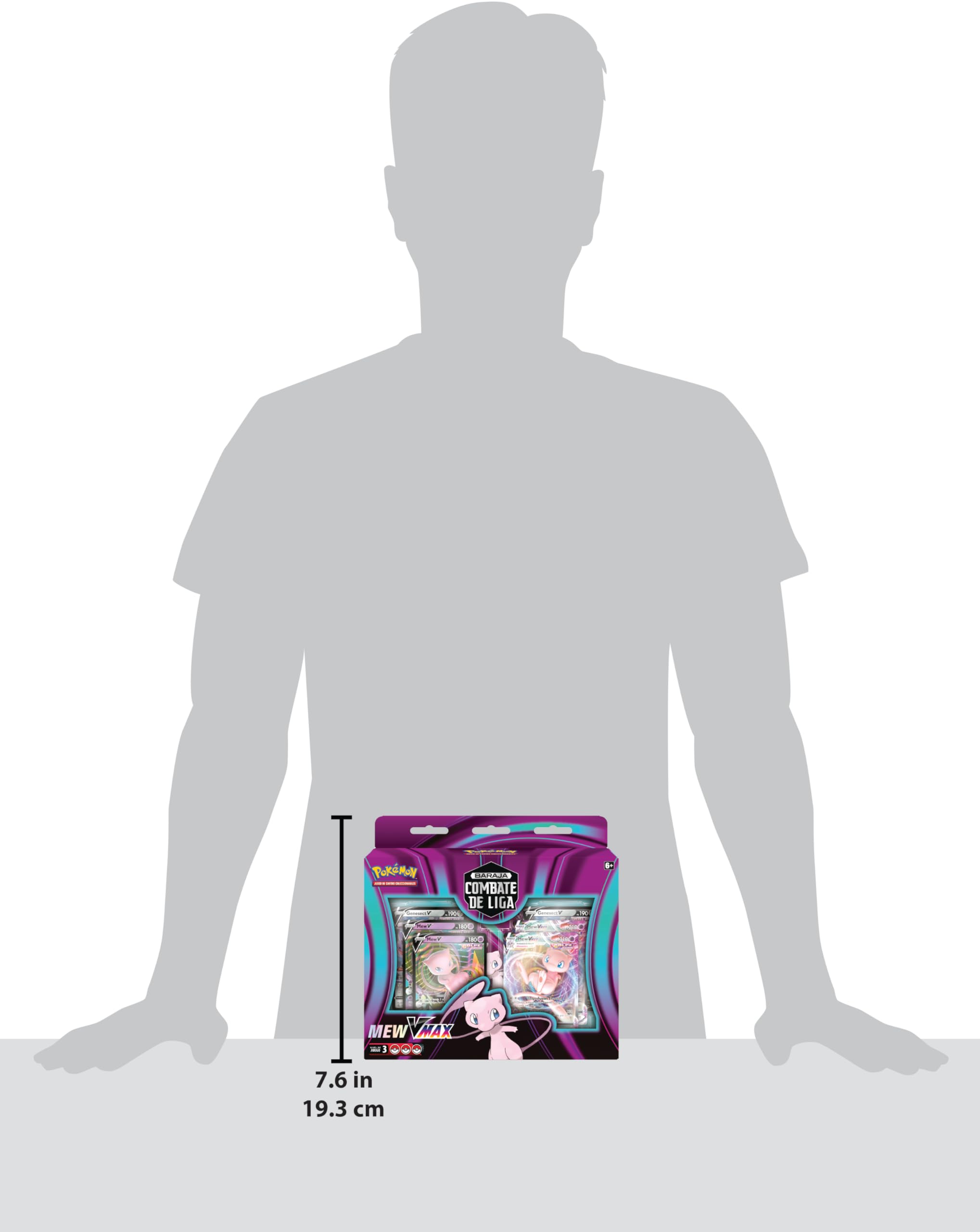 Pokémon: Baraja Combate De Liga De Mew VMAX (1 baraja de 60 Cartas Completa, 6 2 Cartas holográficas)