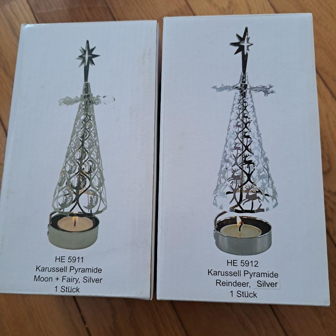 ドイツキャンドルホルダークリスマス2体セット