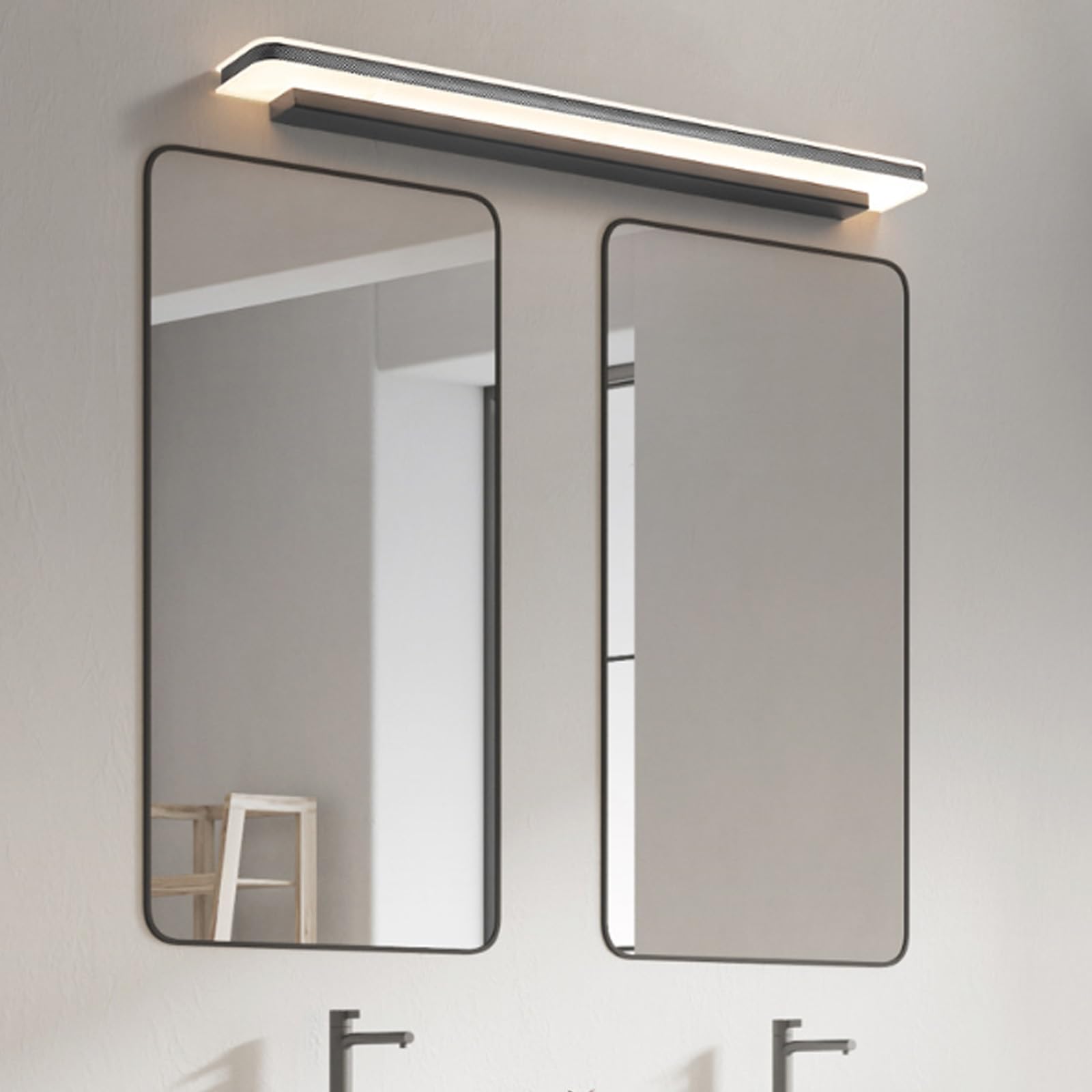 Espejo luz de pared LED rectangular para eliminar sombras en el baño 8