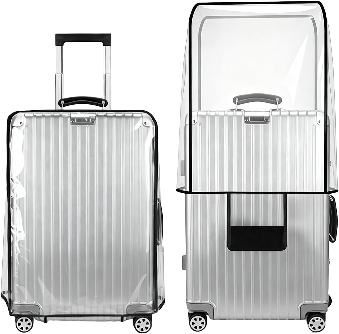 T Tersely Premium PVC Luggage Protector 20"/22"/24"/26"/28"/30" - Waterproof, Dustproof & Anti-Scratch Suitcase Covers for Travel Check-in Luggage Protection Rainy Days & Dirt-Resistant