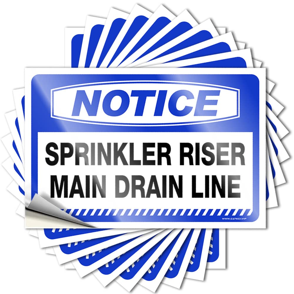 Notice Sprinkler Riser Main Drain Line Coffee Bar Decor Essentials DIY | Love Lettering Sticker Bottle Removable Vinyl Sticker Decal(12X18CM)