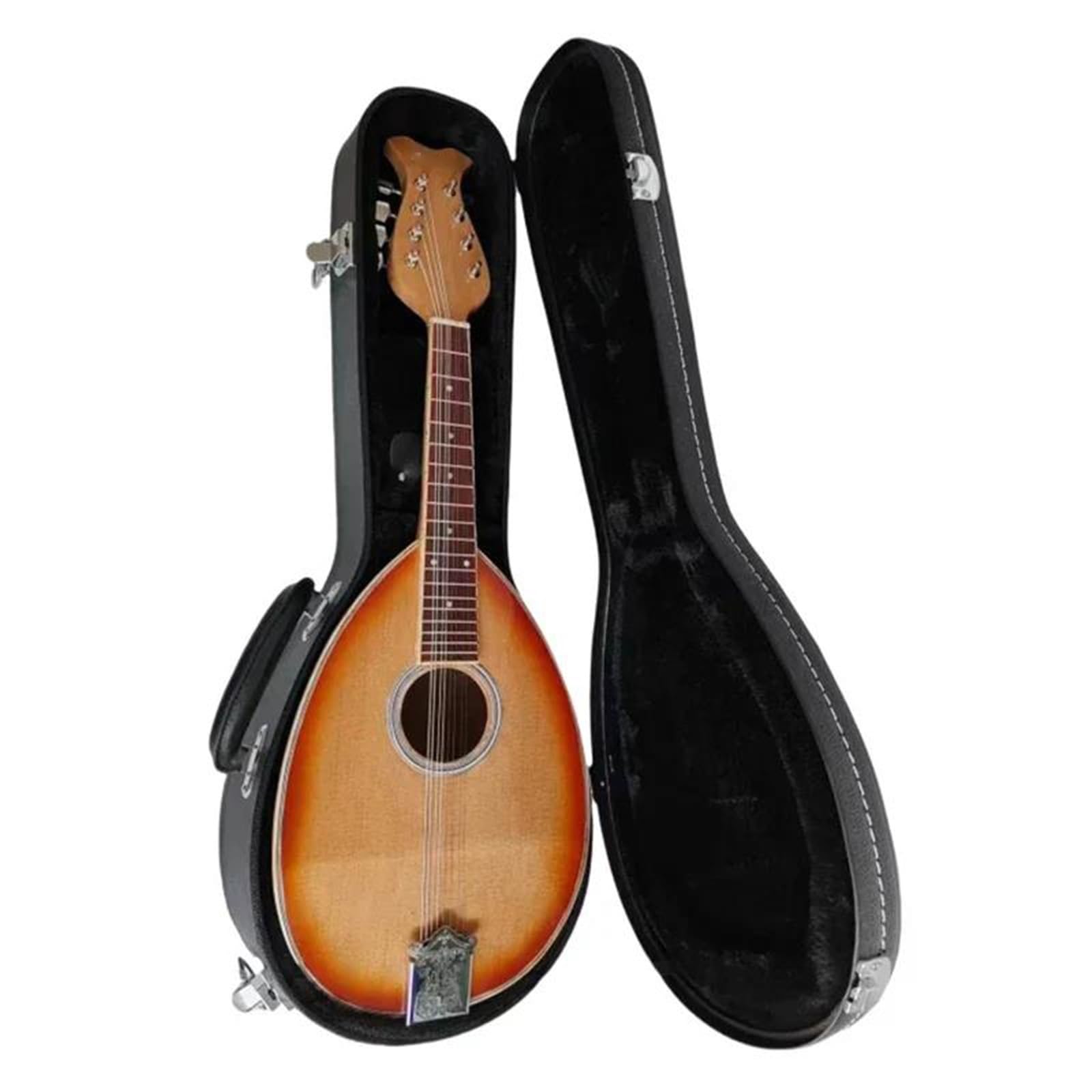 Mandoline Adulte Étui Rigide Pour Mandoline À Pas Aigu Octacorde En Forme De Cuillère Bois 8 Cordes Acoustiques Pour Débutants Et Adultes(Sun Color)