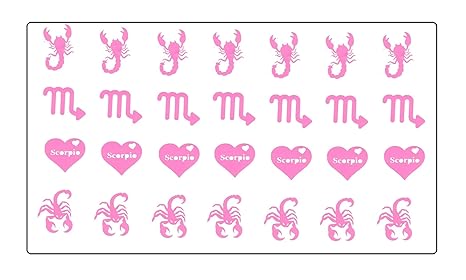 Scorpio Star Sign Zodiac Collection (Scorpio Stickers Pink)