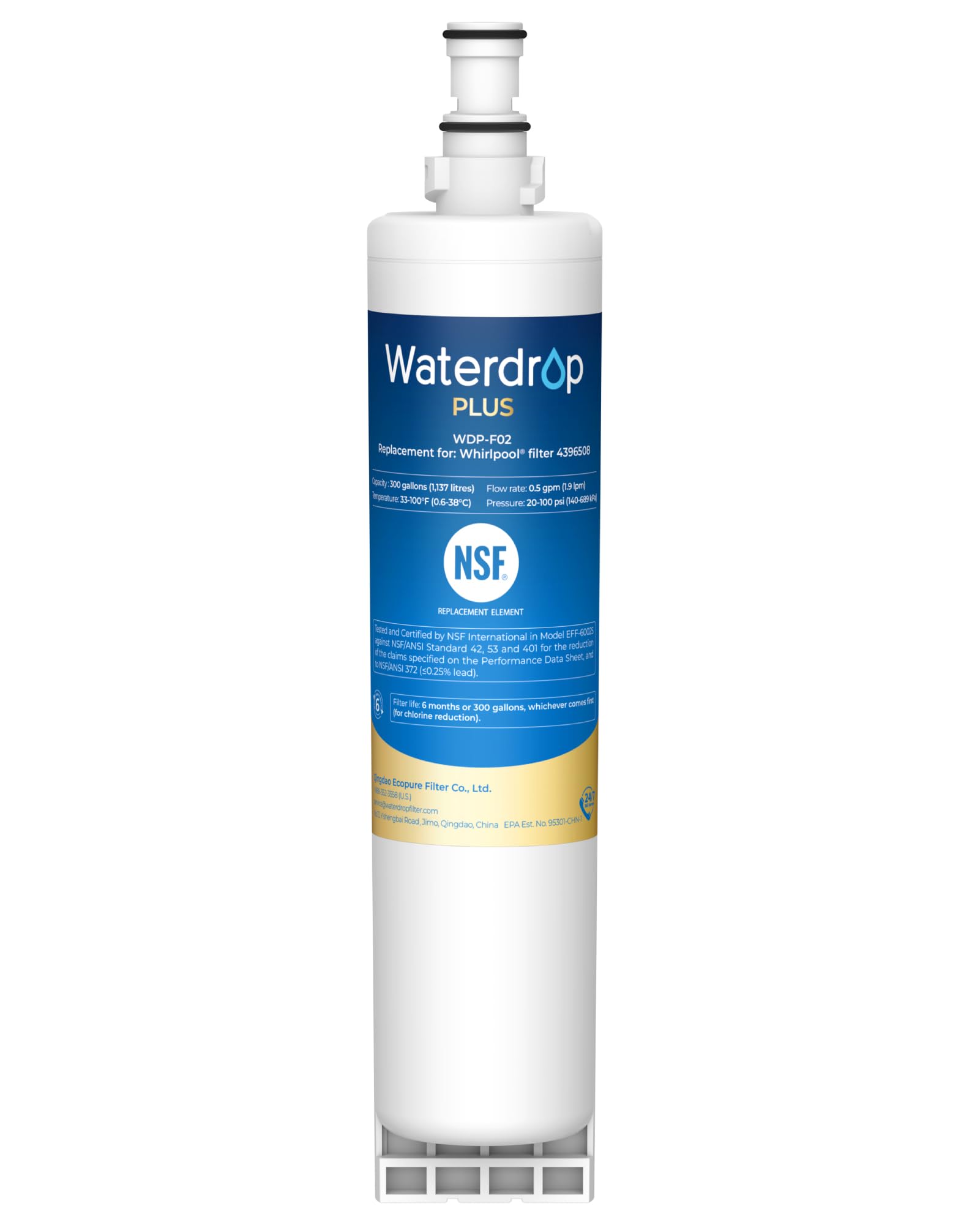 Amazon.com: Waterdrop Plus 4396508 Refrigerator Water Filter, NSF