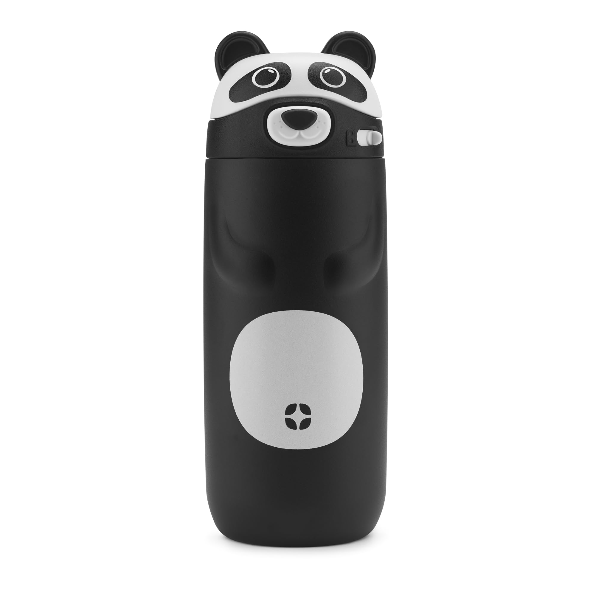 Ello Ellies - Borraccia termica in acciaio inox per bambini, con cannuccia e maniglia per il trasporto integrata e coperchio di chiusura a prova di perdite, per zaino scolastico, portapranzo e sport