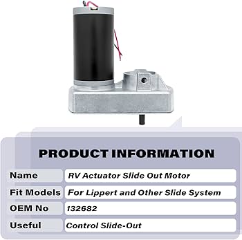 Amazon.com: 132682, RV Actuator Slide Out Motor Compatible with