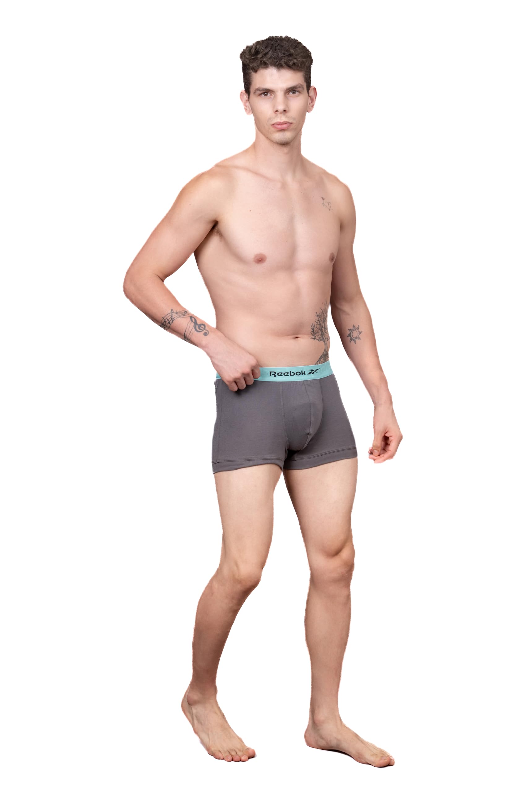reebok Men's Cotton Blend Classic Solid Trunks-picture-12