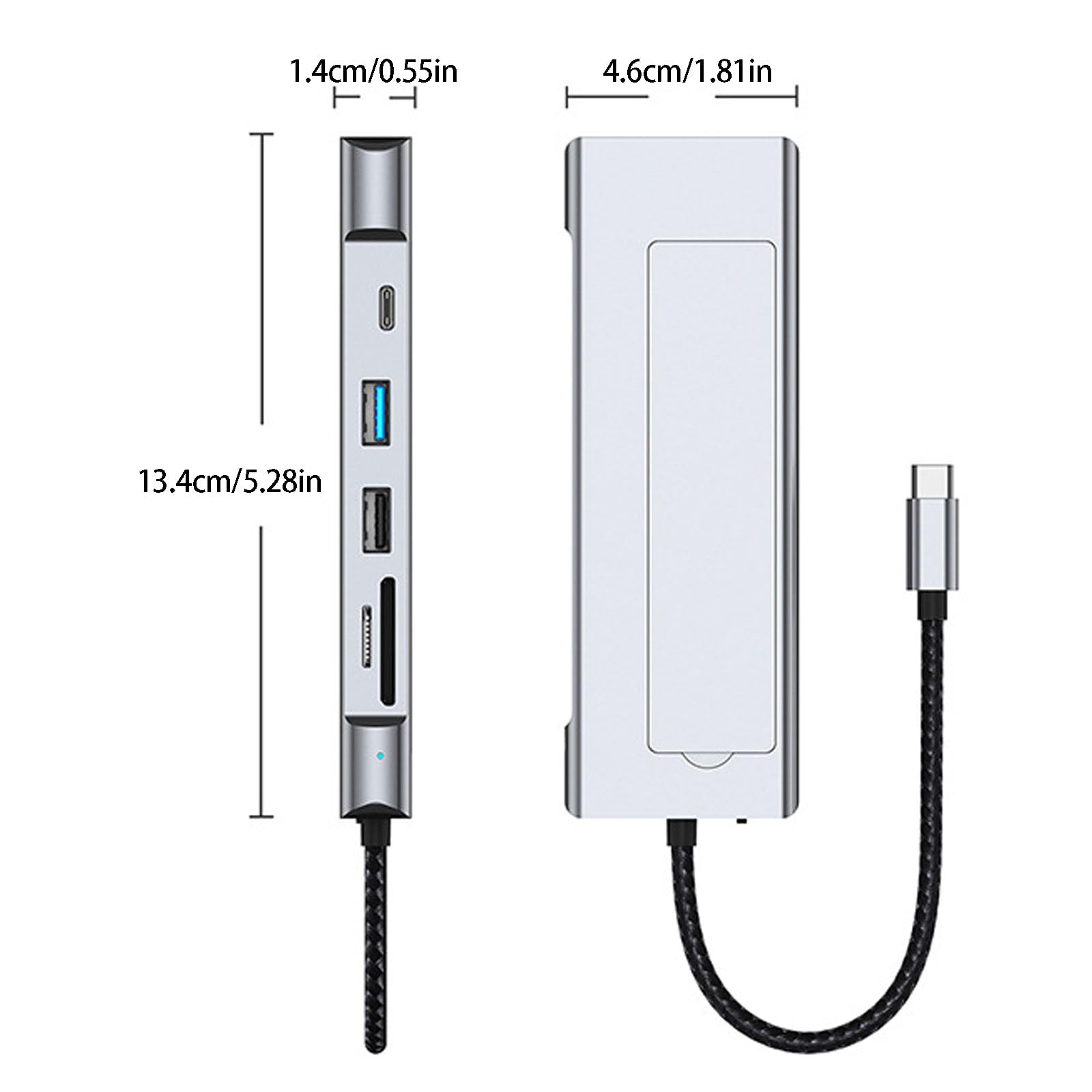 9-portowe adaptery USB C z gniazdem ładowarki 100WPD wyjście wideo 4K szybki transfer danych czytnik do komputerów wieloportowa stacja dokująca do laptopa