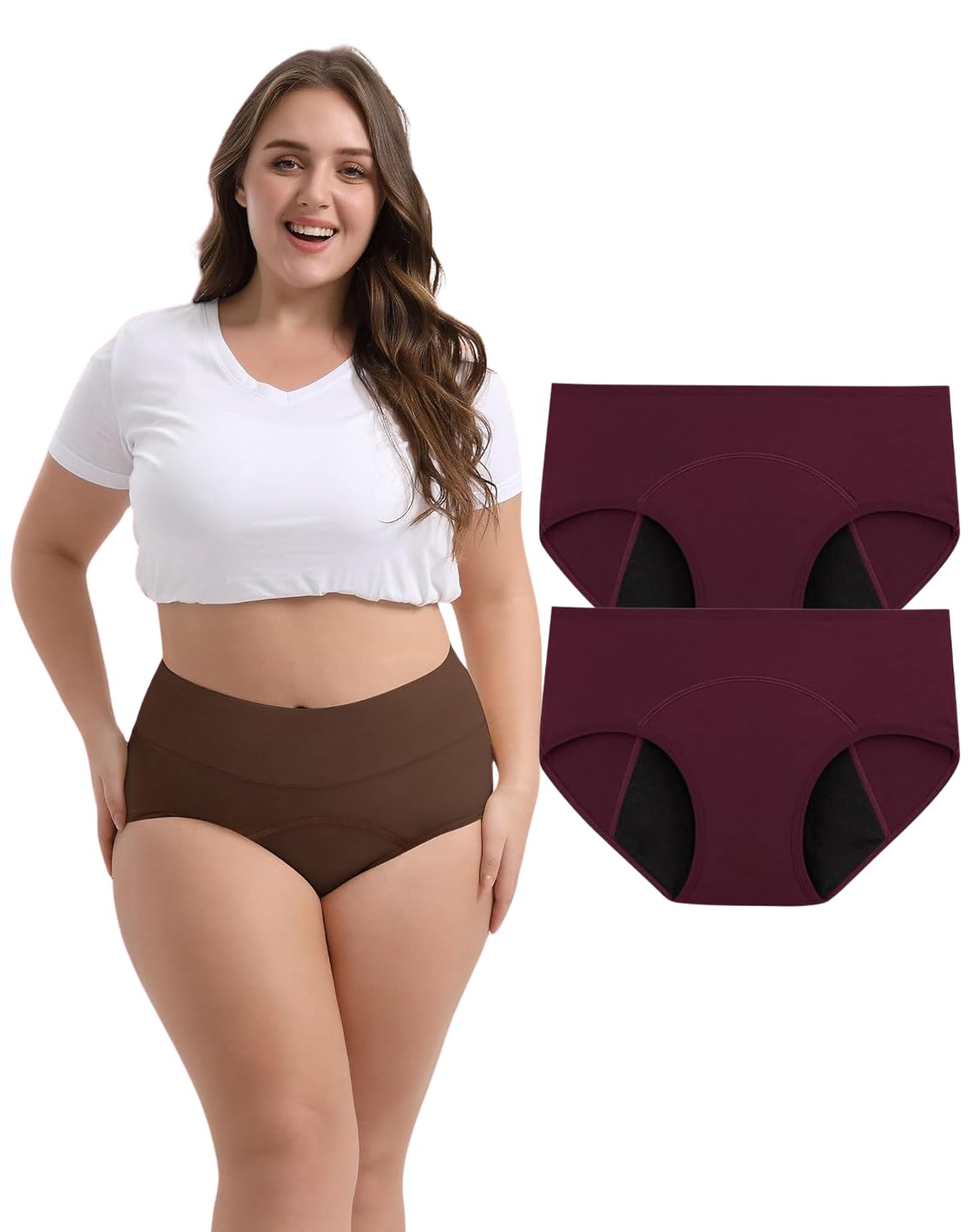 Leak-Proof Period Panties & Postpartum Cotton Underwear | Reusable Washable Hipster Panty, Medium to Heavy Flow | Overnight Protection | Skin-Friendly Breathable Panties-image-39