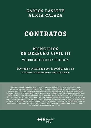 Principios de Derecho civil 23ª ed.: Tomo III: Contratos (Manuales universitarios)