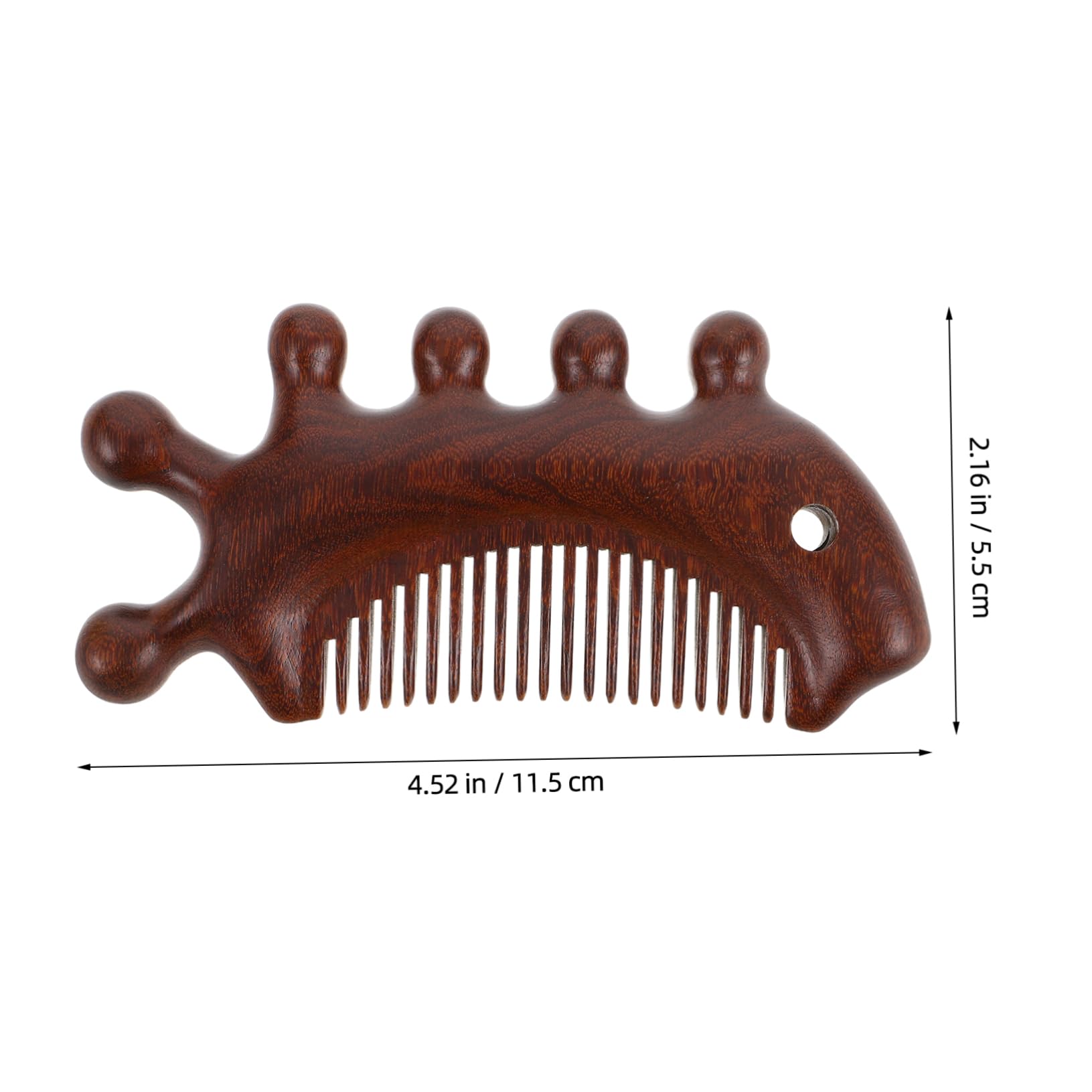 NIYANGLE Scalp Comb Sandalwood Tool Head Scratcher Wide Tooth Wooden Comb for Men