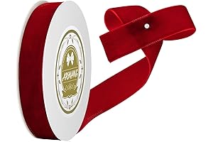 Exquisite 1-Inch Red Velvet Ribbon for an Indulgent Touch