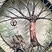 FINDYUN Tree of Life Shaman Drum, Siberian Drum Spirit Music, Handcrafted Wood+Leather, 25cm Diameter