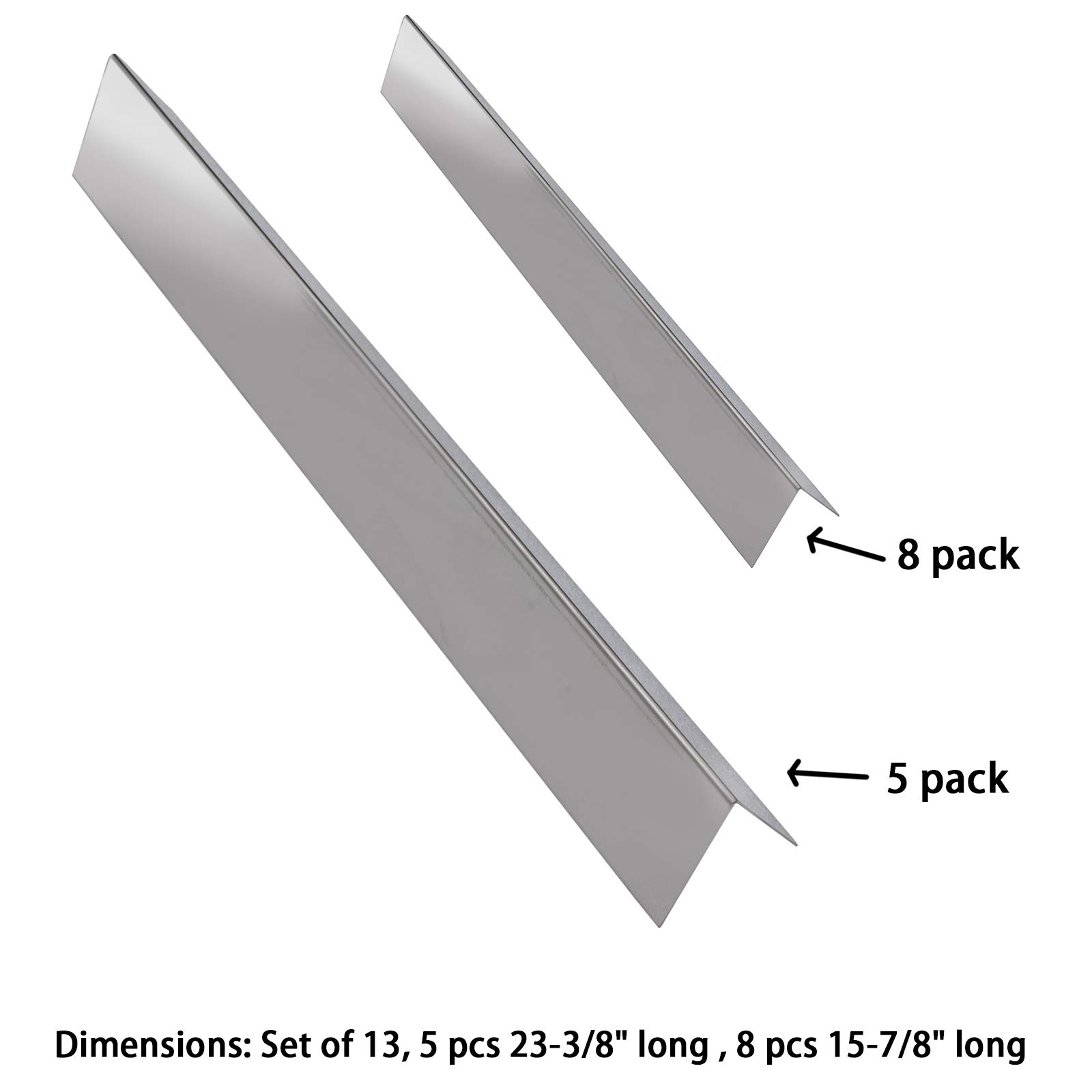 VICOOL FB7538 7538 65901 Stainless Steel Flavorizer Bars Heat Plates for Weber Genesis 1000-5500, Platinum I & II Gas Grills (5 pcs 23-3/8