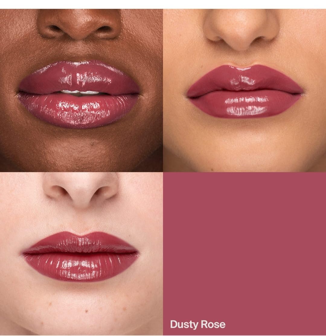 HAUS LABS BY LADY GAGA Atomic Shake High-Shine Longwear Lip Lacquer, Dusty Rose Soft Berry, 0.14 fl oz