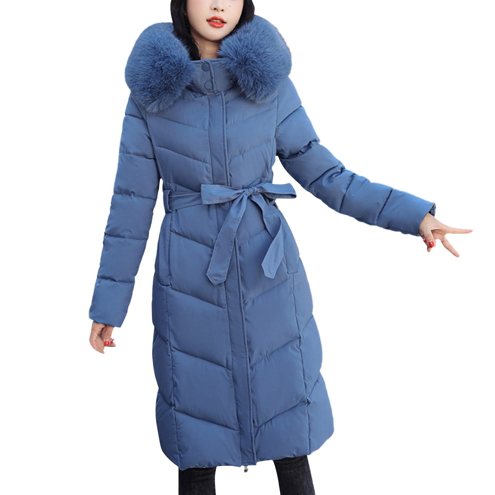 Genérico Chaqueta Acolchada Mujer,Chaqueta De Abrigo SóLido Informal Para Mujer Abrigo Con Capucha Y Bolsillo Reversible Abrigo De Manga Larga Con Bolsillo Con Cremallera