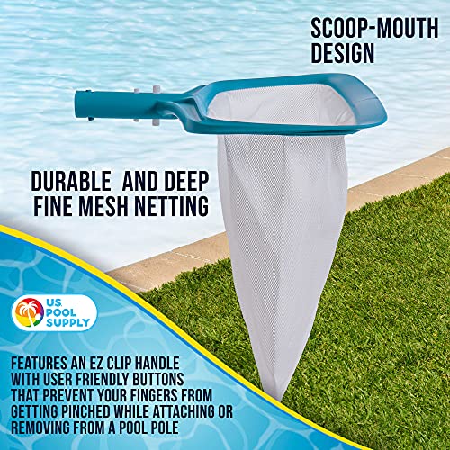 U.S. Pool Supply Professional 17" Swimming Pool Leaf Rake with Deep 13