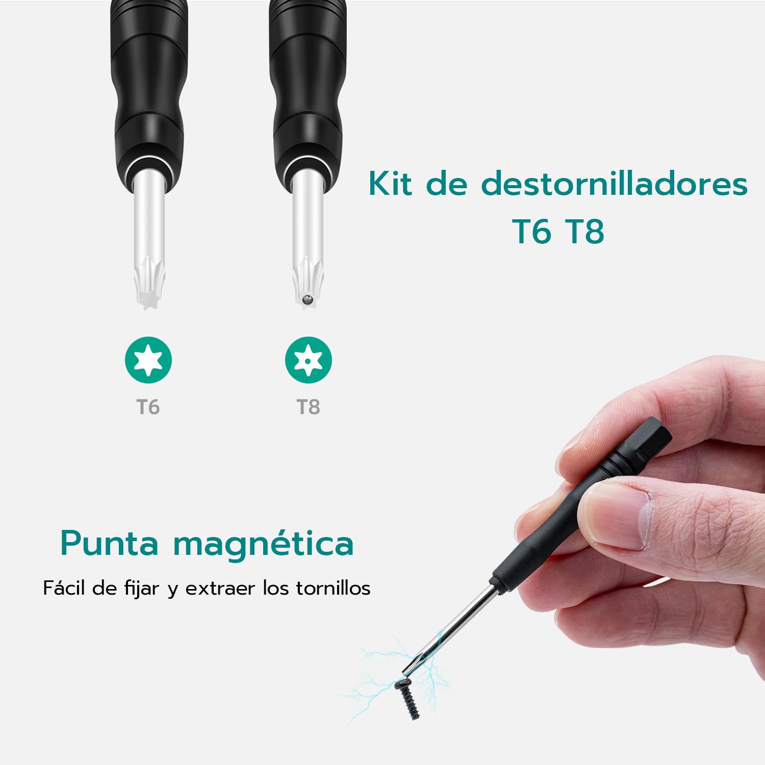 Mcbazel Repuesto de Joystick Analógico 3D y Herramientas de Reparación para Mandos Xbox Series Elite 2, Módulo 3D Thumbstick con Kit de Desbloqueo T6 T8
