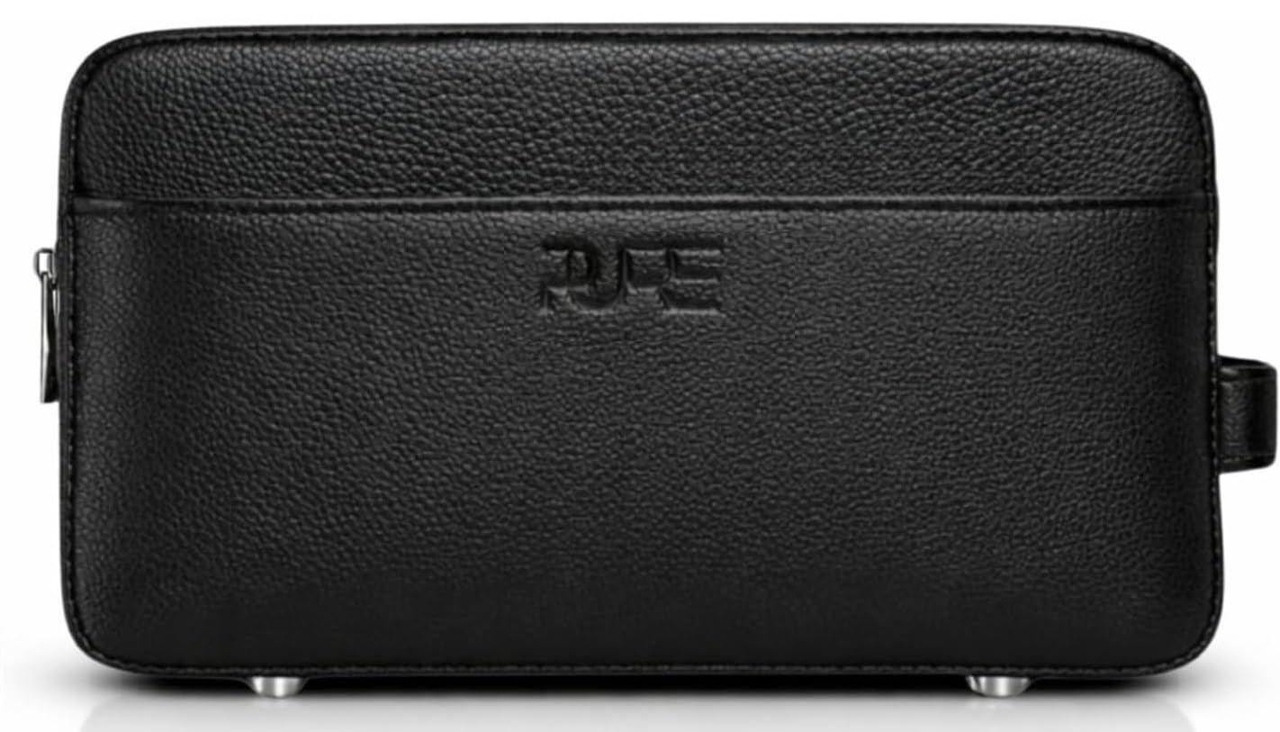 Beauty Case Uomo Pelle Vera - Necessaire da Viaggio Uomo Elegante, Borsa da Toilette in Pelle, Organizer Lusso Artigianale - Atlas
