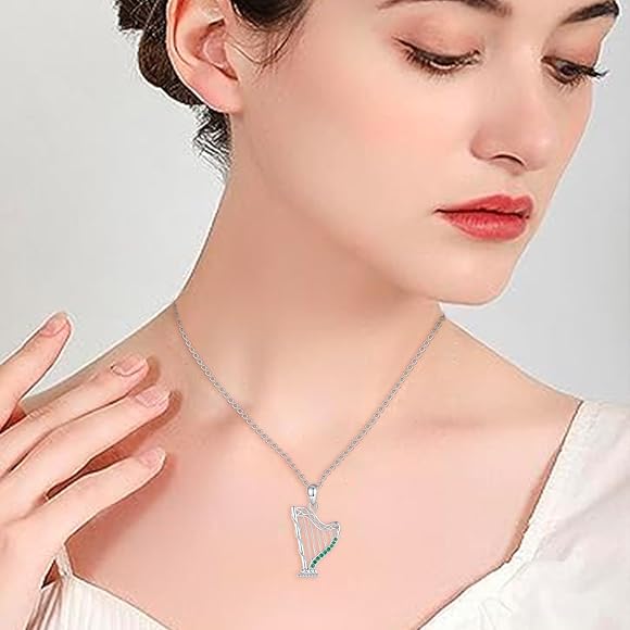 Amazon.co.jp: JXJL ケルトハープネックレス - 925スターリング 