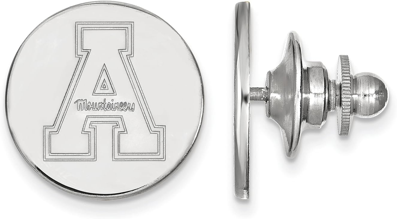 14k White Gold Logoart Appalachian State University Lapel Pin