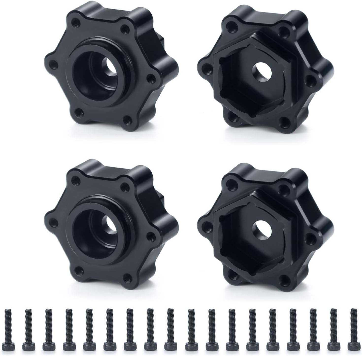 4PCS Aluminum Wheel Hex Adapter Combiner +5mm | For 1/8 LMT 4S King Sling 4WD Digger Monster, RC Truck Buggy