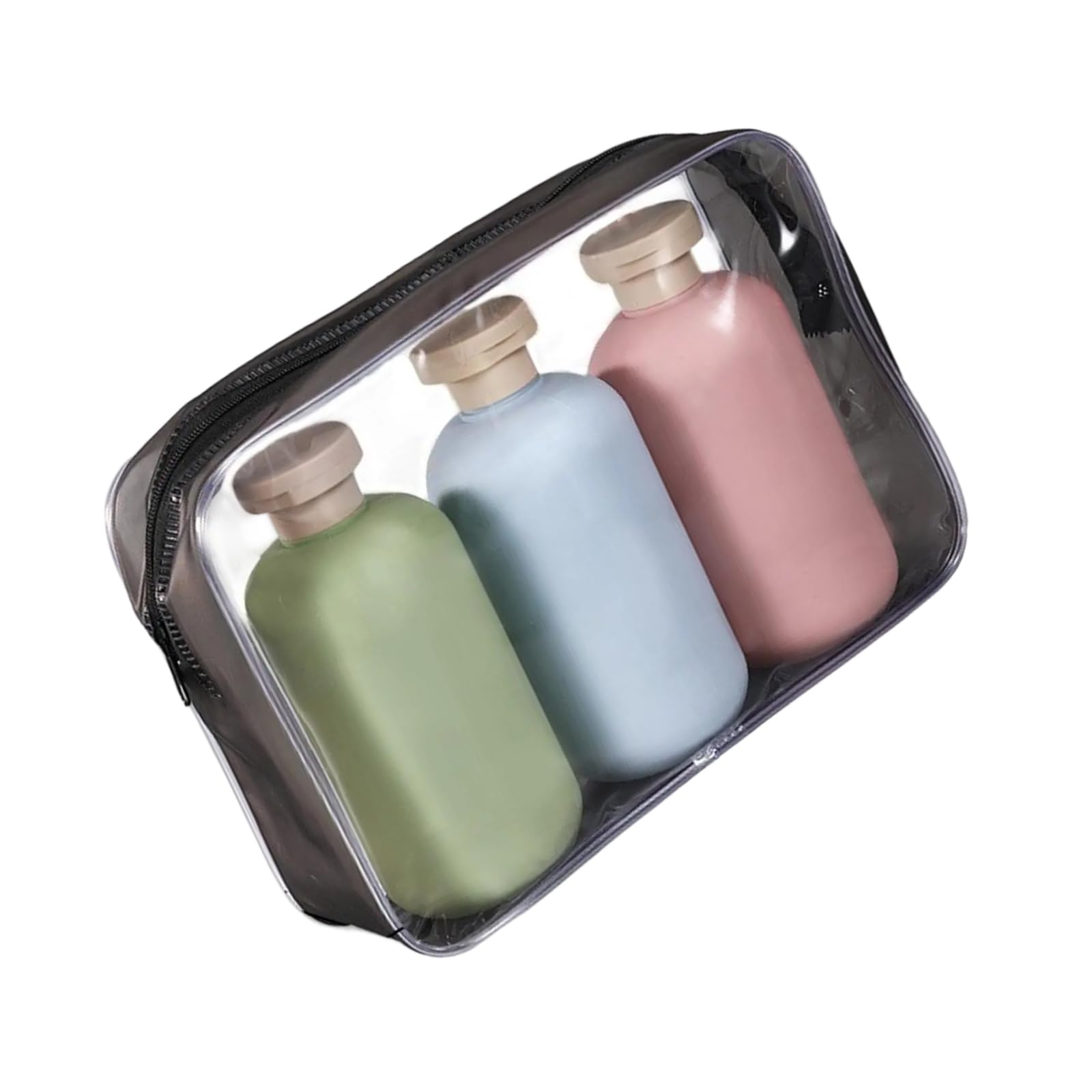 Kelisdi 3PCS Travel Size 100/200 / 300ML Ergonomic Leakproof Squeeze Bottles Refillable Containers for Shampoo Lotion and Cream Shampoo and Lotion Containers