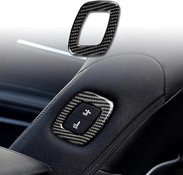 Styling Car Passenger Seat Adjusting Switch Cover Decoration Sticker Real Carbon Fiber for Toyota Camry 2018 2019 2020 2021 2022 2023 2024 Accessories