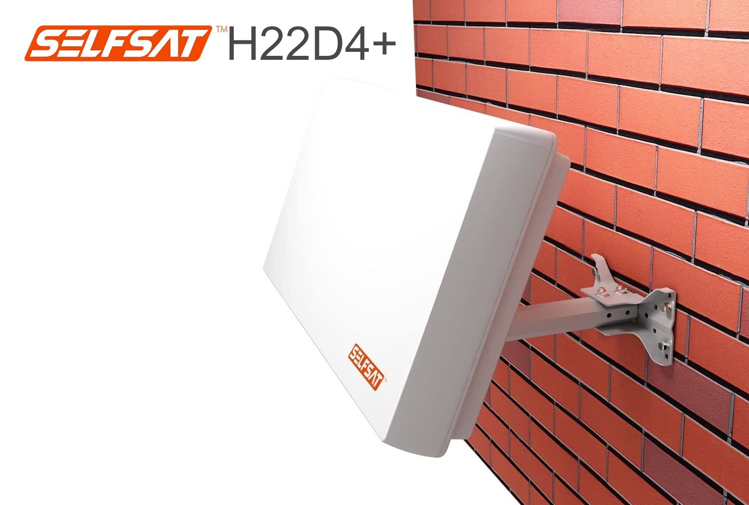 Selfsat H22D4+ 4 TV Teilnehmer SAT Flachantenne Flat +Profi Fensterdurchführung Full HD