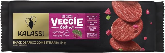 Snack de Arroz com Beterraba Kalassi Veggie Pacote 84g