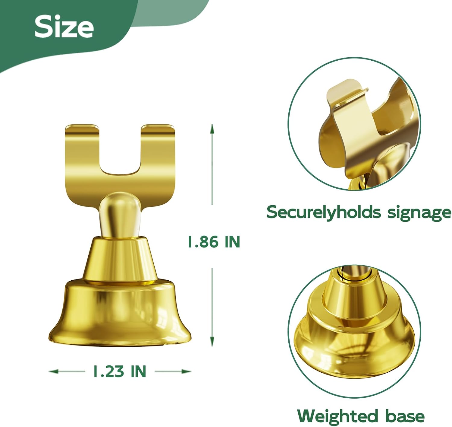 16 Pack Gold Table Number Holders, Premium Table Card Holders image 2