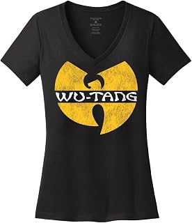 Women's Distressed Logo V-Neck T-Shirt
