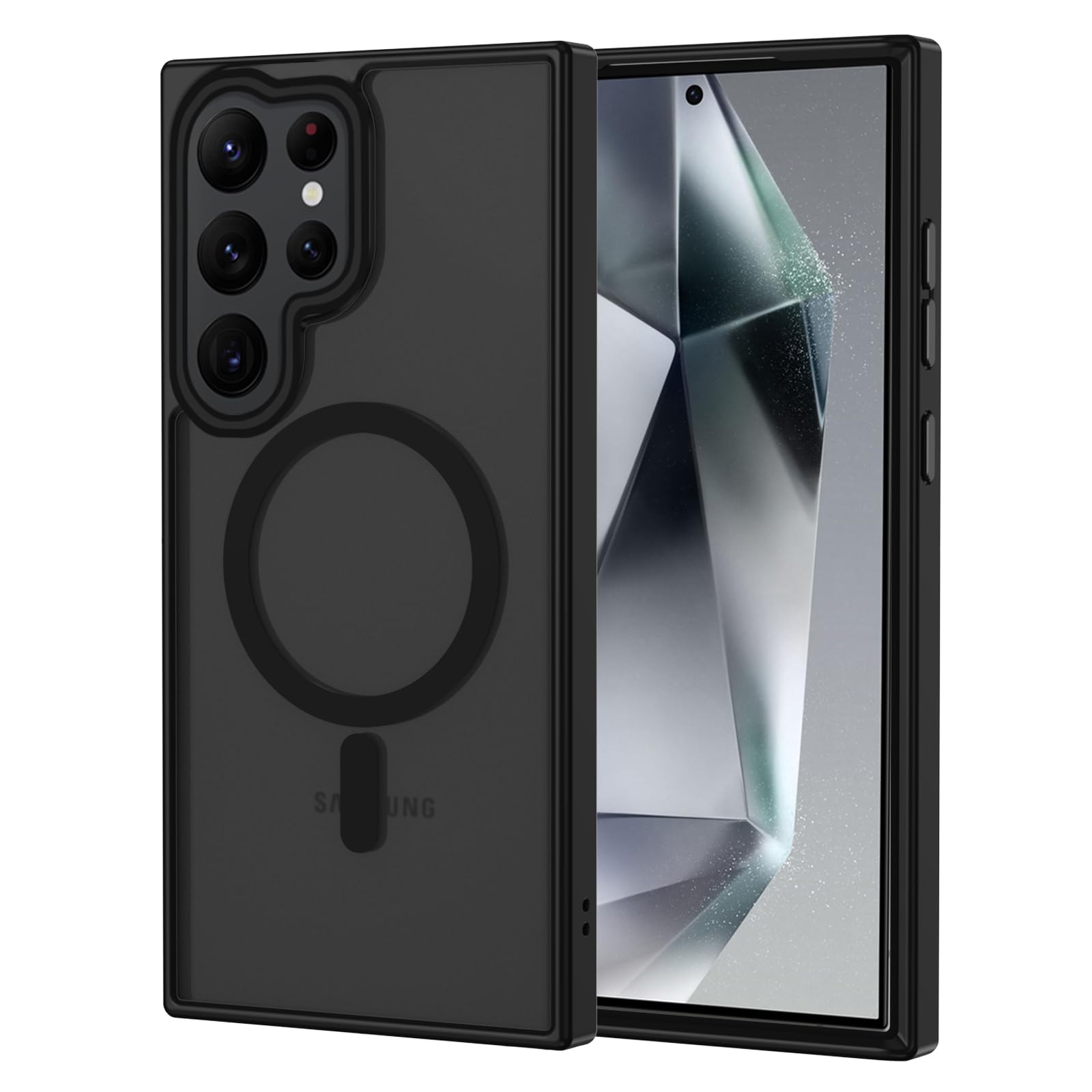 Hensinple Coque Pour Samsung Galaxy S25, Magnétique Coque Samsung S25 Avec MagSafe Avec Verre Trempé, [Anti-Jaune] Antichoc Coque S25 Translucide Mat Extérieur Étui De Protection Pour S25 6.2'', Vert