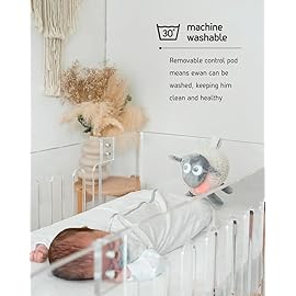 Sweet Dreamers, Rechargeable Ewan Deluxe, Gray | Baby & Toddler White Noise Sound Machine | Cry Sensor & Nightlight | 10 Soothing Sounds | Continuous or Timer Playback | Machine Washable