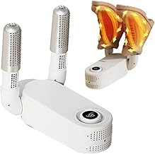 YUET Boot Dryer Shoe Dryer, Glove Dryer & Boot Warmer with Heat Blower, Portable Adjustable Rack and Timer, Folding Design & Quick Drying for Shoes, Gloves, Hats, Socks, Ski Boots UK Plug With Fuse