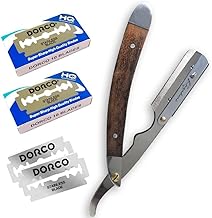 Dual Stainless Steel Touching Deep Shaving Razor [Supervised by a Professional Barber] Shaving, Face Shaving, 40 Blades (20 Blades) Included, Western Razor, Men's