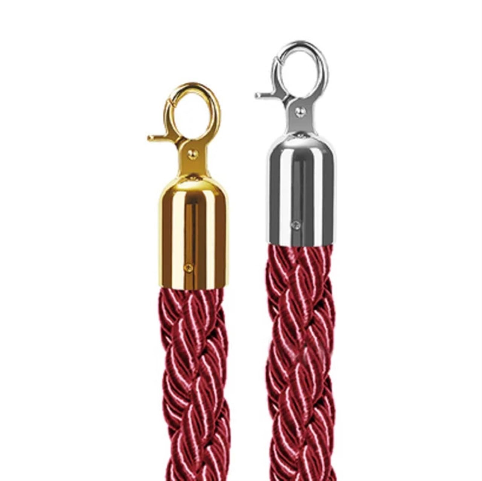 Confezione da 2 Corde in Nylon da 1,5 m per Reception Hotel, Pali Rossi per Controllo della Folla Durante Eventi, Design Vellutato.