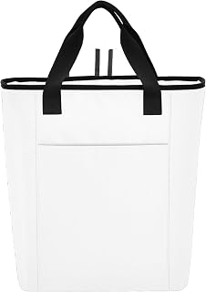 Joitme Mochila térmica suave de color blanco sólido con aislamiento térmico para 36 latas, a prueba de fugas, bolsa de refrigeración para el almuerzo