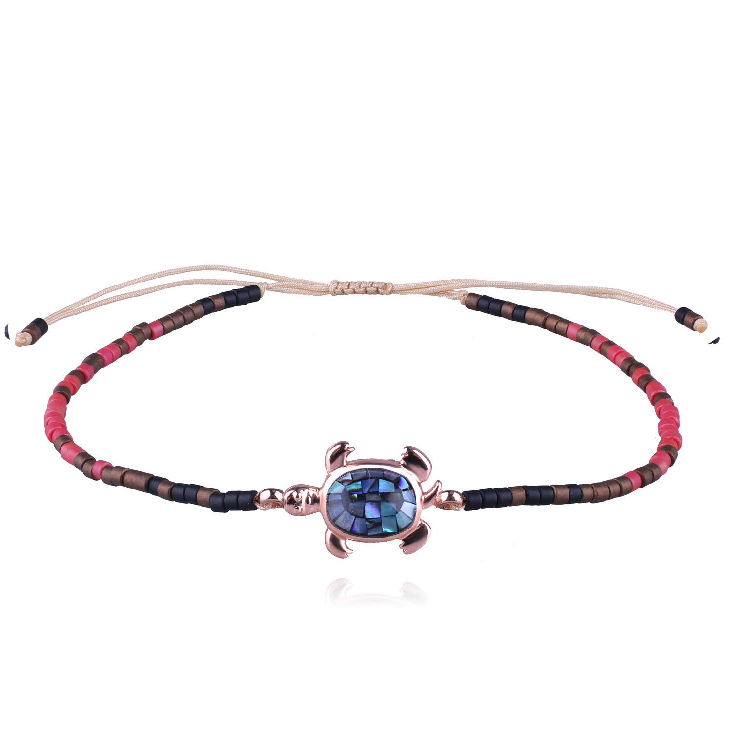 KELITCH Pulseras Amistad con Cuentas Concha Cristal Color Bohemio Pulsera Hecha A Mano Brazaletes Joyería para Mujer — view 50