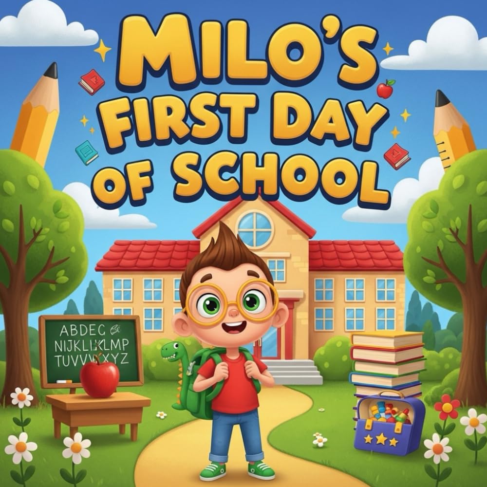 Milo’s First Day of School storybooks for kids : A Heartwarming and Funny Back-to-SchoolCartoon Picture Book About Courage, Friendship, and New Adventures