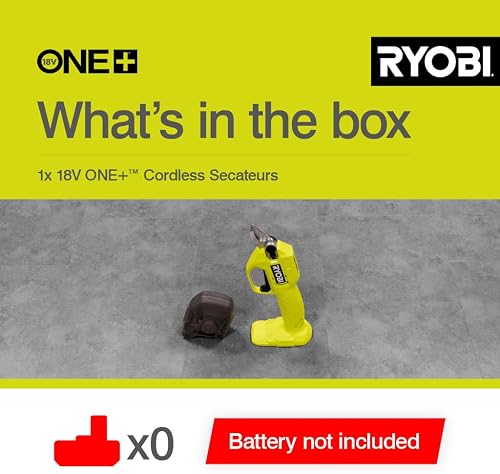 RYOBI - Sécateur Sans Fil 18V ONE+ RY18SCA-0 – Coupe Jusqu’à 25 mm, Lame Acier, Sécurité Active – Taille Facile Branches et Rosiers – Batterie Non Incluse - 7