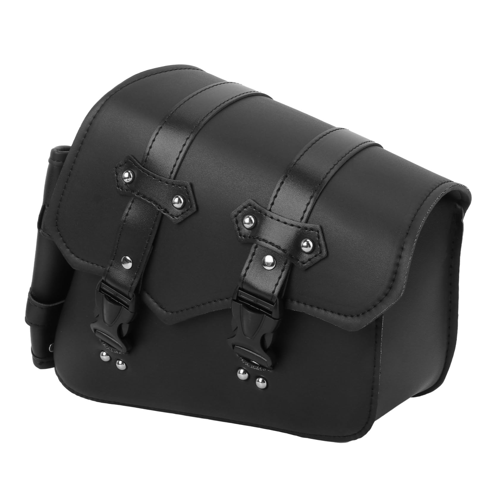 BESPORTBLE Borsa Laterale Moto con Portabottiglia, Pu Nero, Sgancio Rapido | Capienza Ampia, Fibbia a Sgancio Rapido, Accesso Facile, per Bici da Strada e Piccoli Oggetti