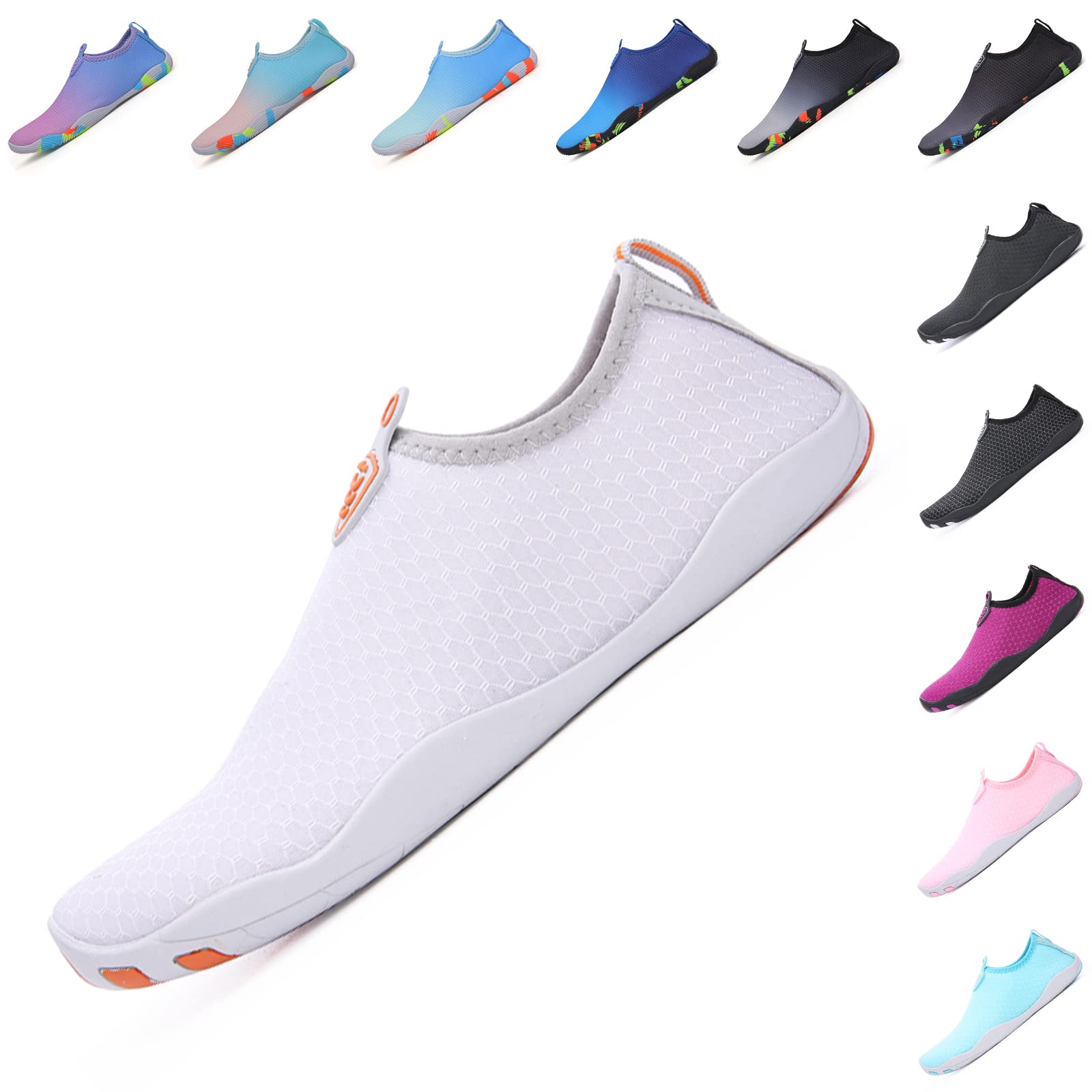 Baofular Escarpines Hombre Mujer Zapatos de Agua Playa Antideslizantes Zapatillas de Agua Transpirables Calcetines Piscina para Natación Yoga Surf Snorkel Kayak, Gr. 35-46